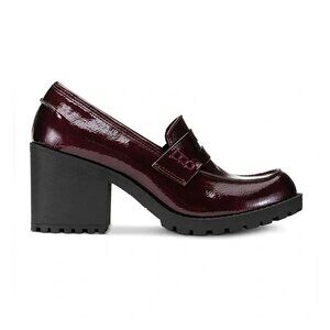 Wine / Plum Sun + Stone Maycee Chunky Platform Loafers